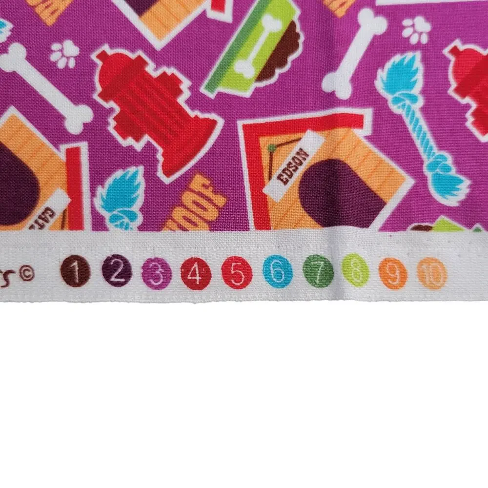 Dog Print Cotton Fabric 1yd x44